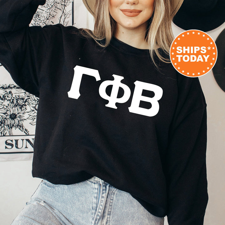 Gamma Phi Beta Basic Letters Sorority Sweatshirt | Gamma Phi Greek Letters | Big Little Gift | Sorority Letters | Sorority Hoodie 8360g