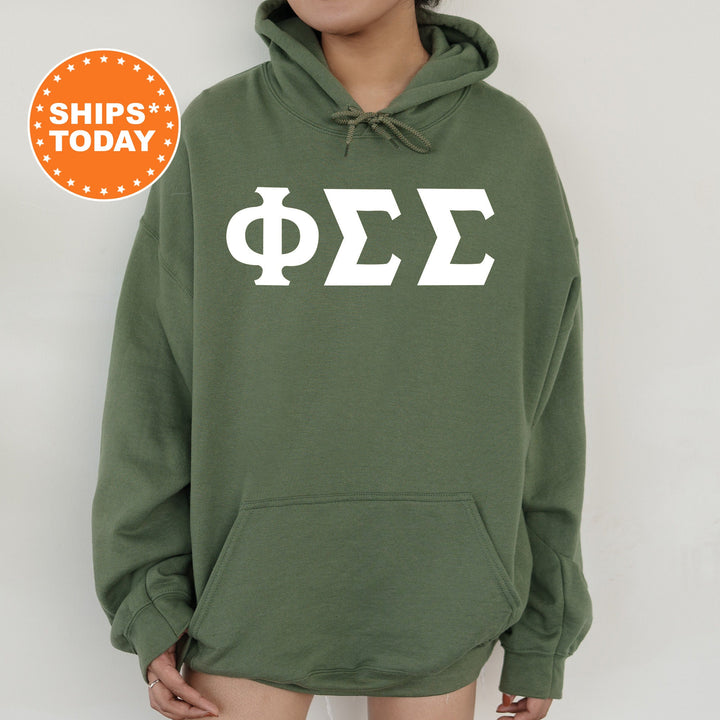 Phi Sigma Sigma Basic Letters Sorority Sweatshirt | Phi Sig Greek Letters | Sorority Letters | Big Little Reveal | Sorority Gift