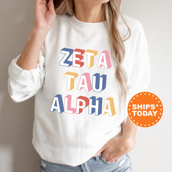 Zeta Tau Alpha Loud Box Sorority Sweatshirt | ZETA Retro Sweatshirt | Sorority Gifts | ZETA Sorority Apparel | Big Little Reveal _ 5584g