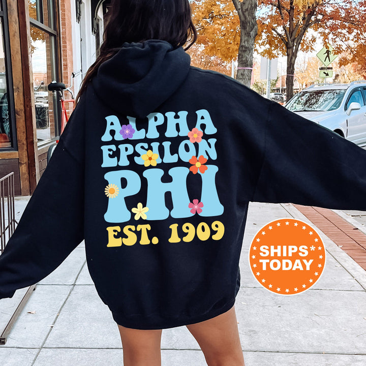 Alpha Epsilon Phi Bright Buds Sorority Sweatshirt | AEPHI Sorority Merch | Crewneck Sweatshirt | Sorority Reveal | Big Little Gift