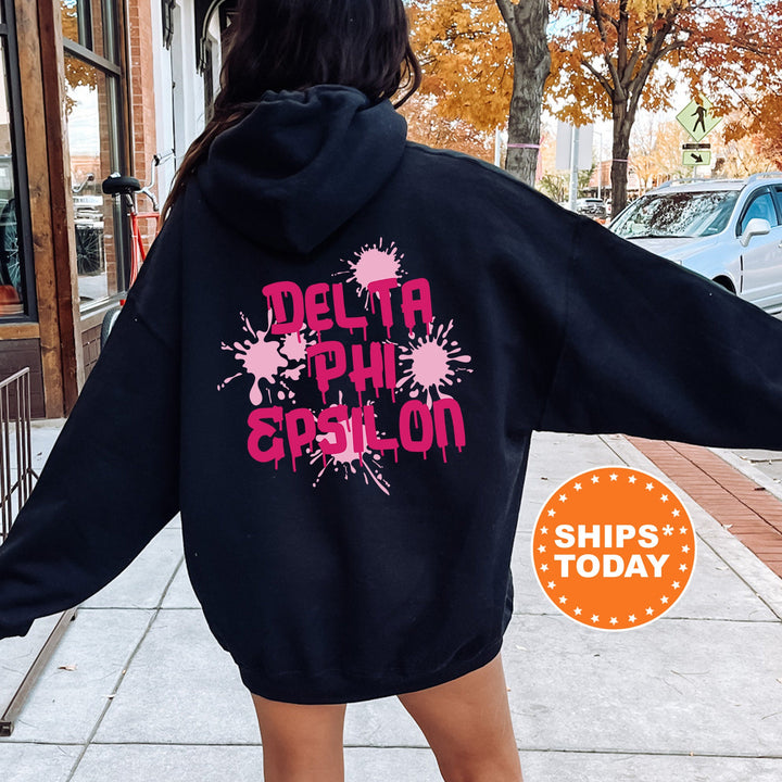 Delta Phi Epsilon Painty Sorority Sweatshirt | DPHIE Hoodie | Greek Apparel | Big Little Sorority | Trendy Sorority Sweatshirt _ 9971g