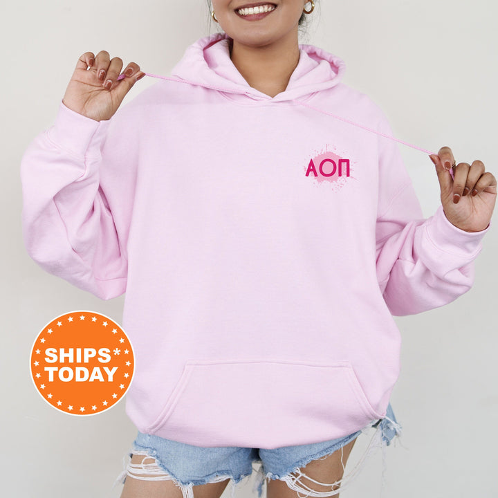 Alpha Omicron Pi Painty Sorority Sweatshirt | Alpha O Hoodie | Greek Apparel | Big Little Sorority | Trendy Sorority Sweatshirt _ 9963g