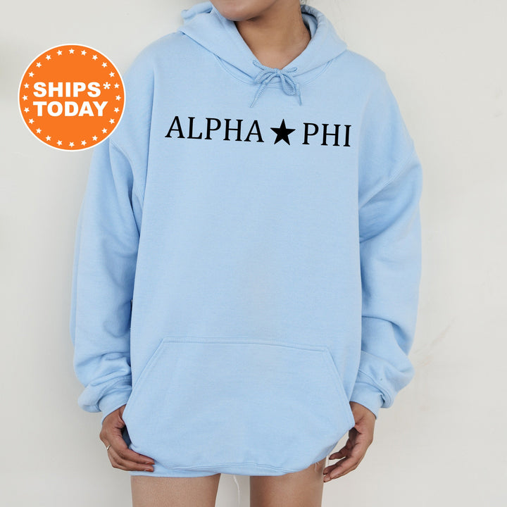 Alpha Phi Traditional Star Sorority Sweatshirt | APHI Greek Sweatshirt | College Apparel | Big Little Reveal | Sorority Gifts