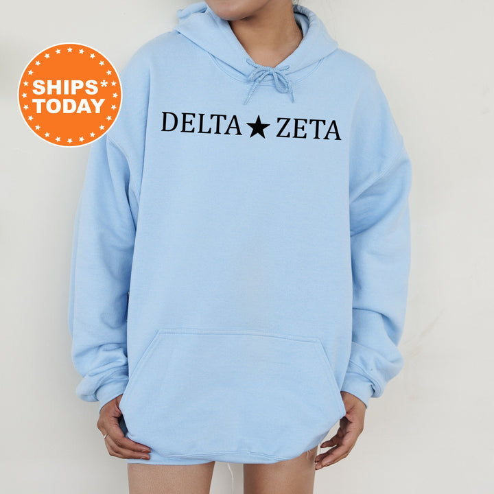 Delta Zeta Traditional Star Sorority Sweatshirt | Dee Zee Greek Sweatshirt | College Apparel | Big Little Reveal | Sorority Gifts