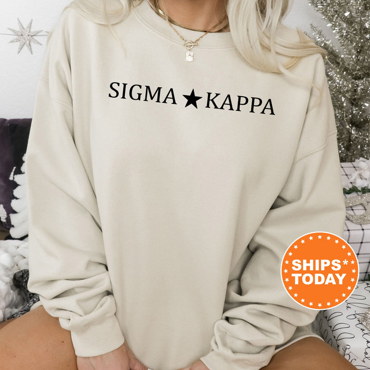 Sigma Kappa Traditional Star Sorority Sweatshirt | Sig Kap Greek Sweatshirt | College Apparel | Big Little Reveal | Sorority Gifts