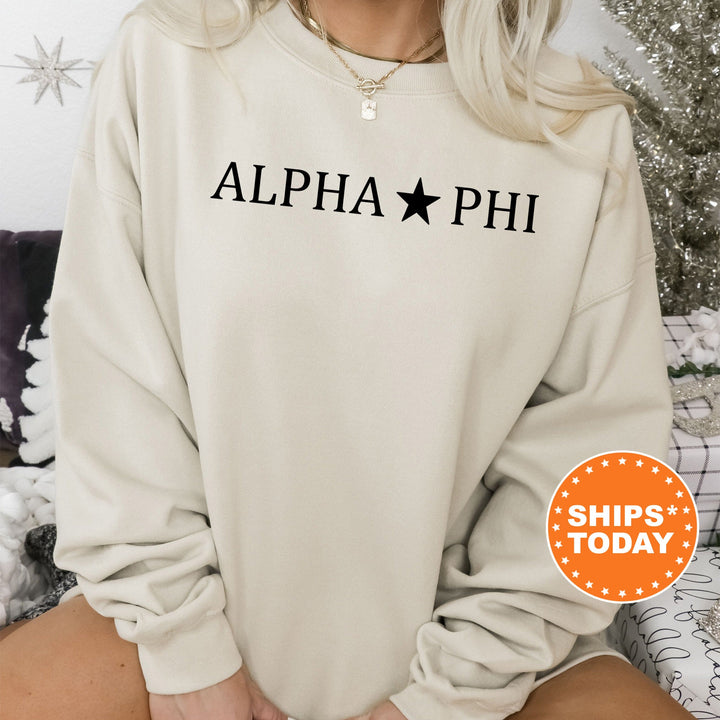 Alpha Phi Traditional Star Sorority Sweatshirt | APHI Greek Sweatshirt | College Apparel | Big Little Reveal | Sorority Gifts