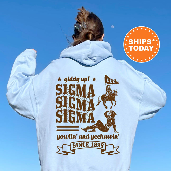Sigma Sigma Sigma Giddy Up Cowgirl Sorority Sweatshirt | Tri Sigma Western Sweatshirt | Sorority Apparel | Big Little Reveal Gift