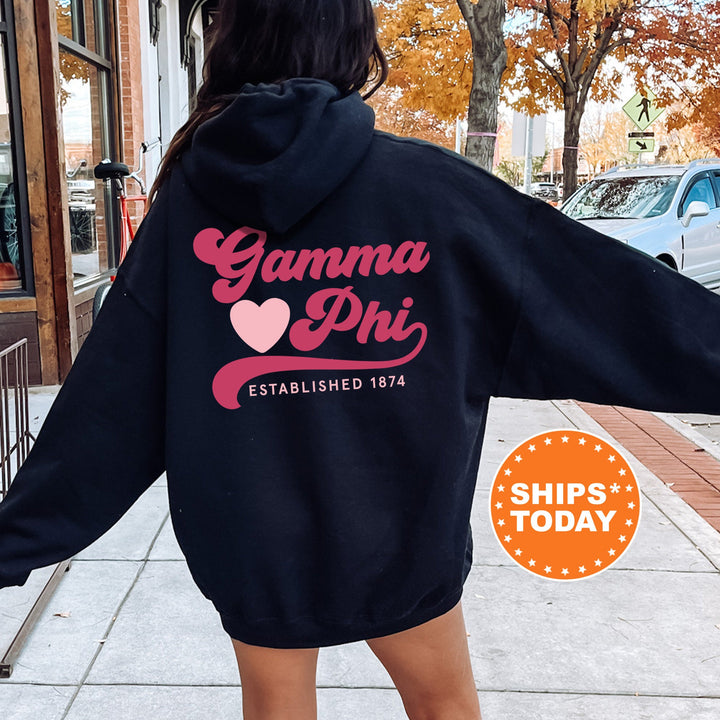Gamma Phi Beta Heart Haven Sorority Sweatshirt | Gamma Phi Beta Hoodie | Gamma Phi Sweatshirt | Big Little Gift | Greek Apparel 13542g