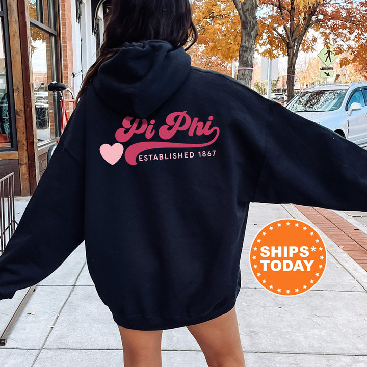Pi Beta Phi Heart Haven Sorority Sweatshirt | Pi Beta Phi Hoodie | Pi Phi Sweatshirt | Sorority Letters | Big Little Reveal Gift