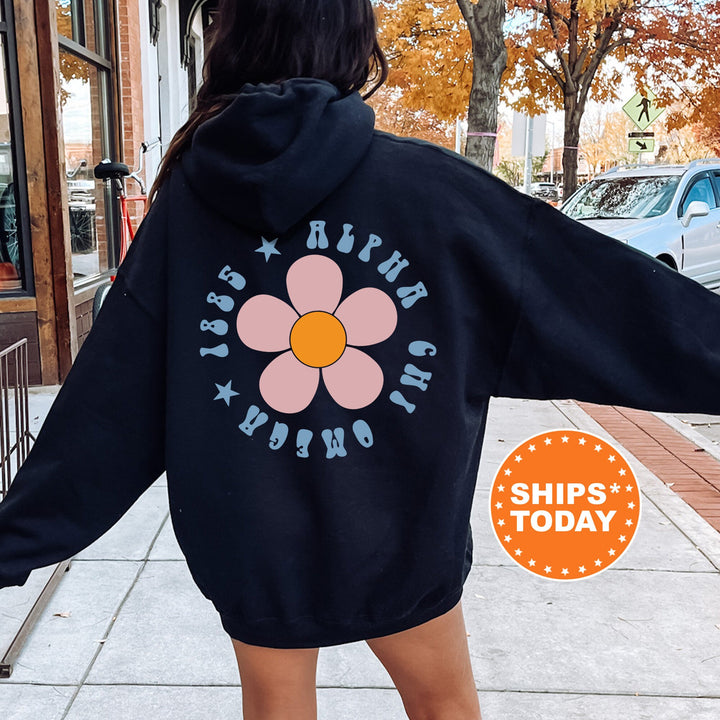Alpha Chi Omega Petal Print Sorority Sweatshirt | Alpha Chi Hoodie | Big Little Reveal | ACHIO Sorority Gift | AXO Bid Day Basket