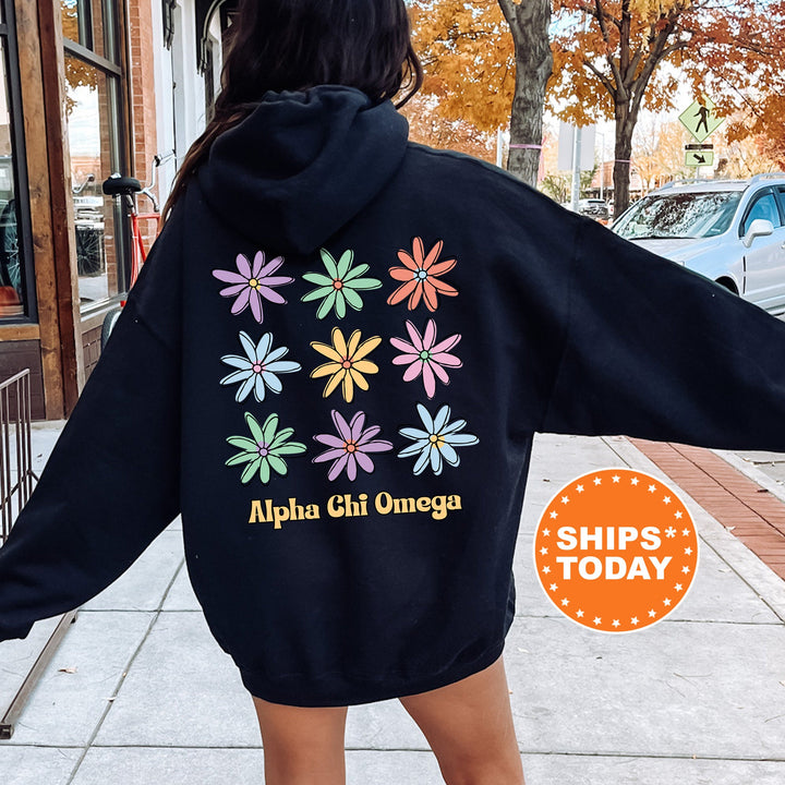 Alpha Chi Omega Flower Fashion Sorority Sweatshirt | Alpha Chi Hoodie | Big Little Gift | ACHIO Sorority Gift | AXO Bid Day Basket