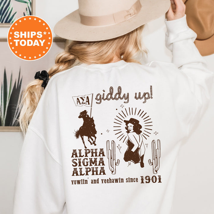 Alpha Sigma Alpha Rustic Rodeo Sorority Sweatshirt | Sorority Merch | Big Little Gift | Western Crewneck | Cowgirl Sweatshirt