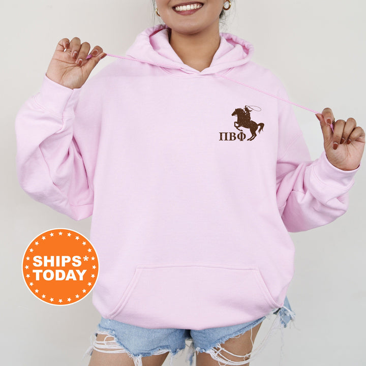 Pi Beta Phi Rustic Rodeo Sorority Sweatshirt | Pi Phi Sorority Merch | Big Little Gift | Western Crewneck | Cowgirl Sweatshirt