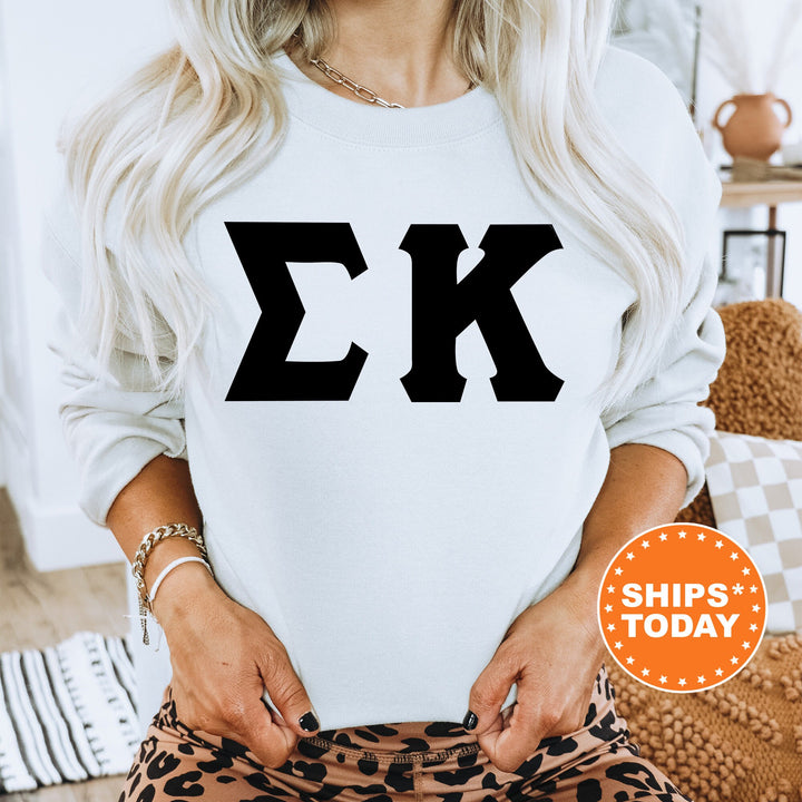 Sigma Kappa Super Simple Sorority Sweatshirt | Sig Kap Greek Letters Sweatshirt | Sorority Letters | Big Little | College Apparel