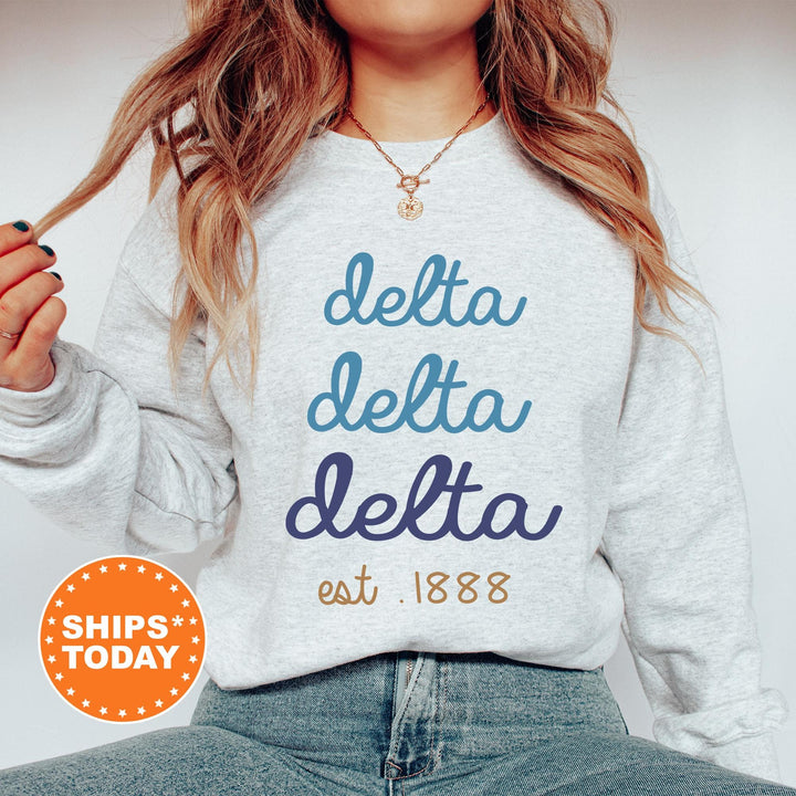 Delta Delta Delta The Blues Sorority Sweatshirt | Tri Delta Sweatshirt | Delta Delta Delta Hoodie | Big Little Gift | Sorority Merch _ 8278g