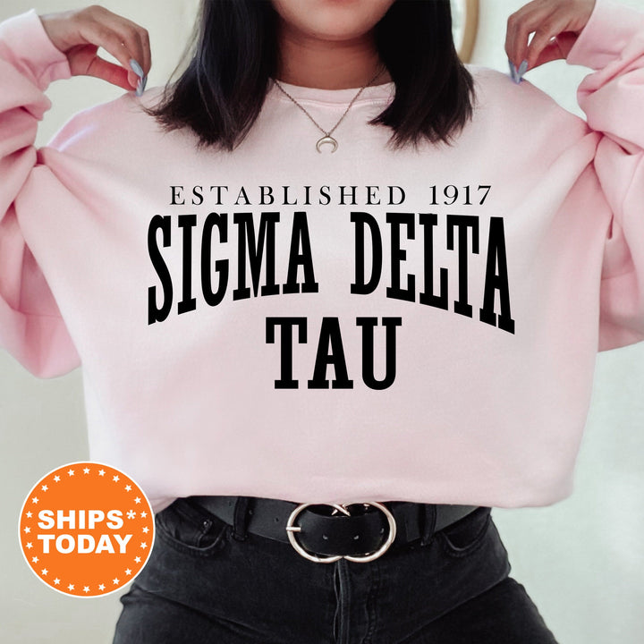 Sigma Delta Tau Founding Sorority Sweatshirt | Sigma Delta Tau Merch | Sigma Delta Tau Hoodie | Sig Delt Sweatshirt | Greek Apparel _ 5463g