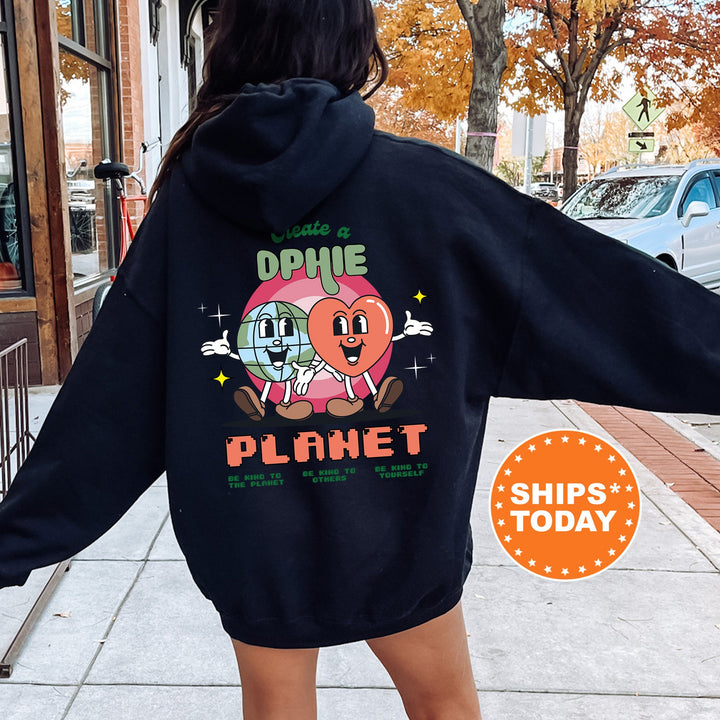 Create A DPHIE Planet | Delta Phi Epsilon CosmoGreek Sorority Sweatshirt | Sorority Hoodie | Big Little Reveal Gift | Greek Apparel