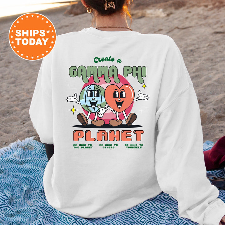Create A Gamma Phi Planet | Gamma Phi Beta CosmoGreek Sorority Sweatshirt | GPHI Sorority Hoodie | Big Little Gift | Greek Apparel
