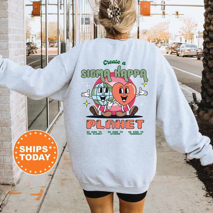 Create A Sigma Kappa Planet | Sigma Kappa CosmoGreek Sorority Sweatshirt | Sorority Hoodie | Big Little Reveal Gift | Greek Apparel
