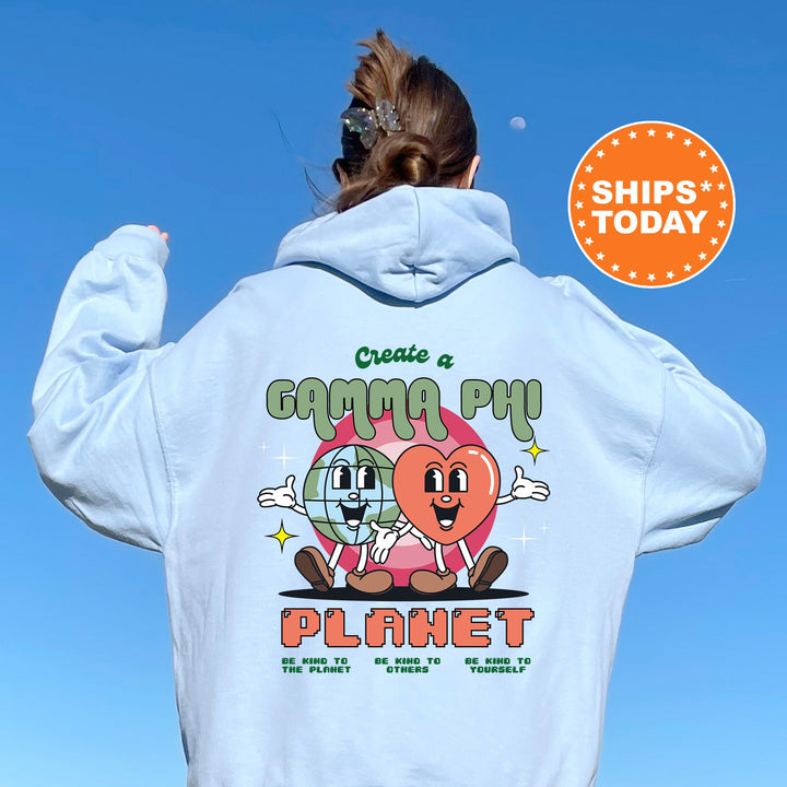 Create A Gamma Phi Planet | Gamma Phi Beta CosmoGreek Sorority Sweatshirt | GPHI Sorority Hoodie | Big Little Gift | Greek Apparel
