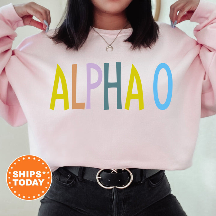 Alpha Omicron Pi Uniquely Me Sorority Sweatshirt | Alpha O Hoodie | Greek Apparel | AOPi Crewneck Sweatshirt | Big Little Sorority _ 5814g