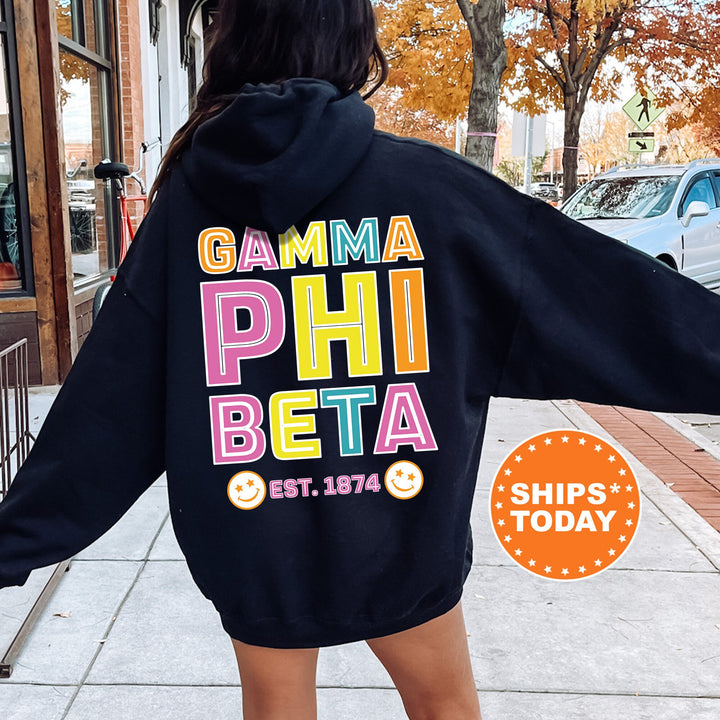 Gamma Phi Beta Frisky Script Sorority Sweatshirt | Gamma Phi Beta Sweatshirt | Gamma Phi Hoodie | Big Little Sorority Gift _ 14025g