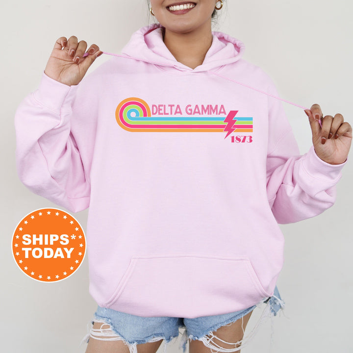 Delta Gamma Retropink Sorority Sweatshirt | Dee Gee Greek Sweatshirt | Big Little Reveal | Sorority Gifts | Trendy Sorority Apparel _ 16806g
