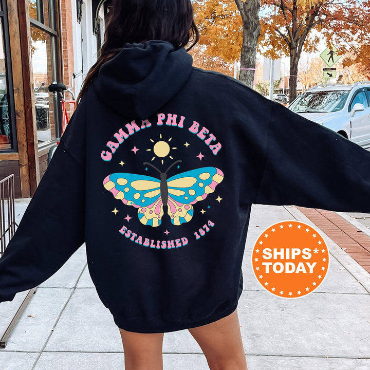 Gamma Phi Beta Twinklewings Sorority Sweatshirt | Gamma Phi Butterfly Sweatshirt | Big Little Sorority Gift | Custom Greek Apparel _  12627g