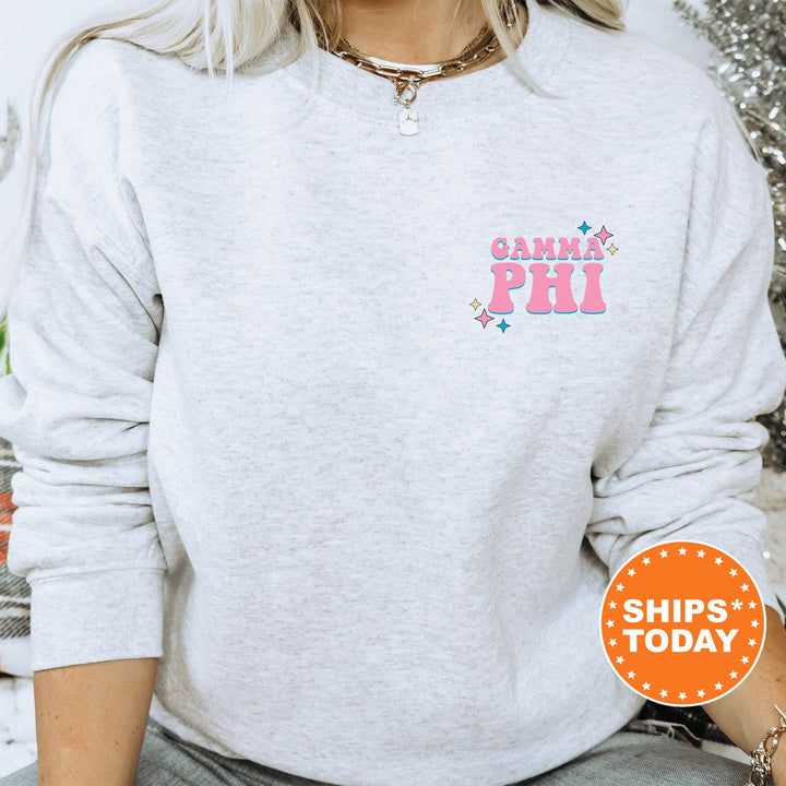 Gamma Phi Beta Twinklewings Sorority Sweatshirt | Gamma Phi Butterfly Sweatshirt | Big Little Sorority Gift | Custom Greek Apparel _  12627g