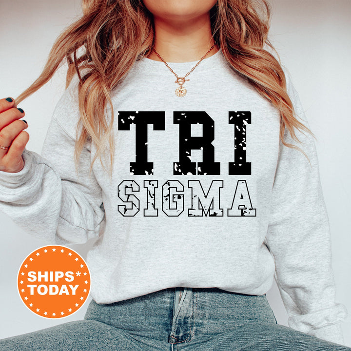 Sigma Sigma Sigma Twin Dotted Sorority Sweatshirt | Tri Sigma Greek Sweatshirt | Sorority Apparel | Big Little Gift | Sorority Merch _ 7303g