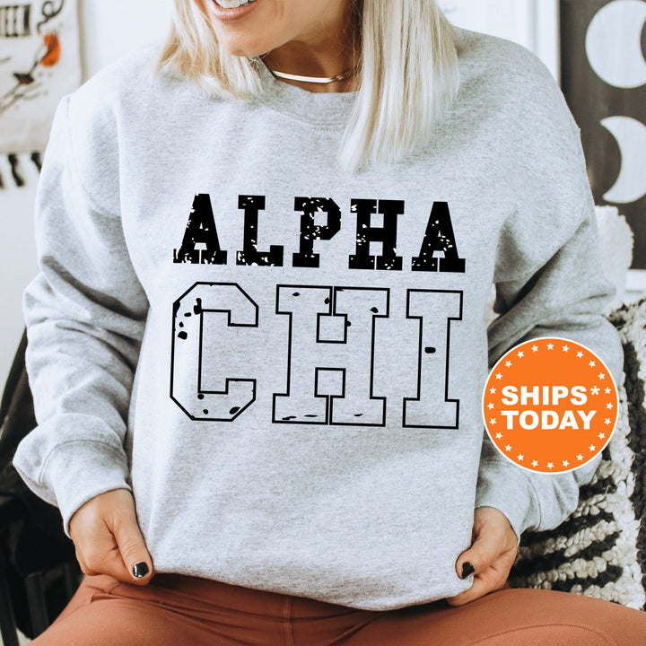 Alpha Chi Omega Twin Dotted Sorority Sweatshirt | Alpha Chi Greek Sweatshirt | Sorority Apparel | Big Little Gift | Sorority Merch _ 7280g