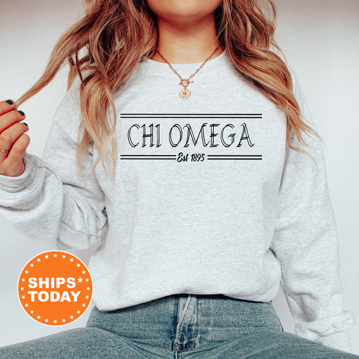 Chi Omega Retro Fitted Sorority Sweatshirt | Chi O Sorority Hoodie | Big Little Gift | Sorority Merch | College Greek Sweatshirt _ 7341g