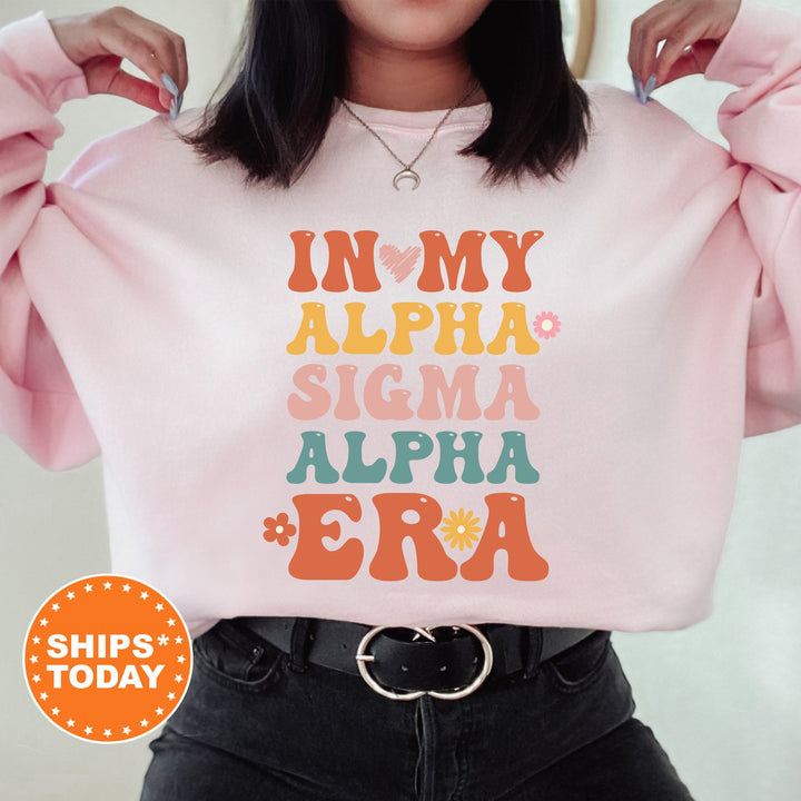 In My Alpha Sigma Alpha Era | Alpha Sigma Alpha Big Floral Sorority Sweatshirt | Sorority Apparel | Big Little | Greek Sweatshirt _ 15831g