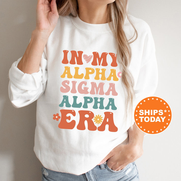 In My Alpha Sigma Alpha Era | Alpha Sigma Alpha Big Floral Sorority Sweatshirt | Sorority Apparel | Big Little | Greek Sweatshirt _ 15831g