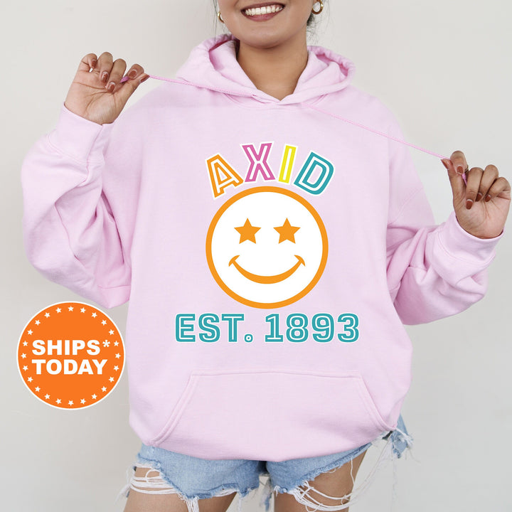 Alpha Xi Delta Cheerful Sorority Sweatshirt | AXID Sorority Merch | Big Little Gift | Greek Sweatshirt | Custom Greek Apparel _ 16855g