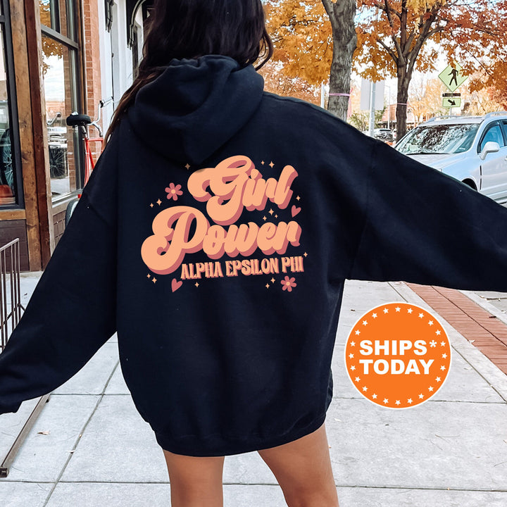 Alpha Epsilon Phi Girl Power Sorority Sweatshirt | Alpha Epsilon Phi Hoodie | AEPHI Sweatshirt | Big Little Gift | Greek Apparel _ 13894g