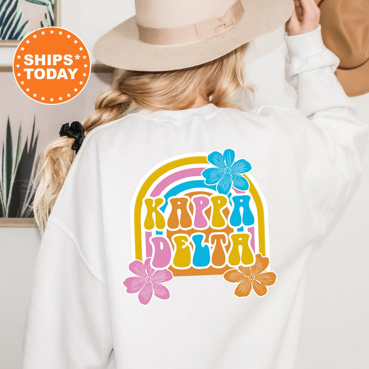 Kappa Delta Rainbow Rush Sorority Sweatshirt | Kappa Delta Hoodie | Kay Dee Sweatshirt | Greek Apparel | Big Little Reveal Gift