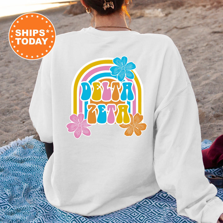Delta Zeta Rainbow Rush Sorority Sweatshirt | Delta Zeta Hoodie | Dee Zee Sweatshirt | Sorority Gift | Big Little Sorority Reveal