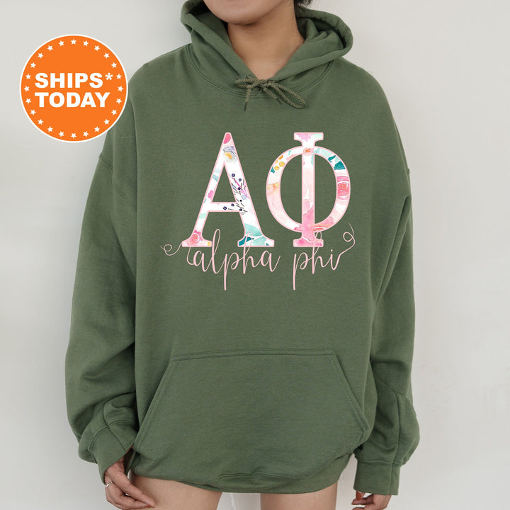Alpha Phi Simply Paisley Sorority Sweatshirt | Alpha Phi Sweatshirt | Alpha Phi Hoodie | Greek Letters | APHI Merch | Big Little Reveal