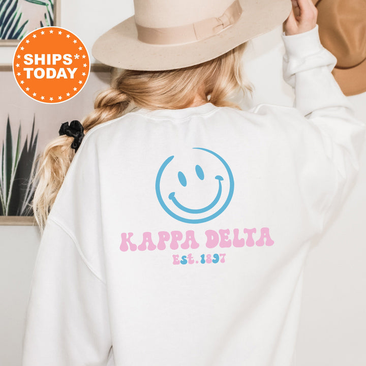 Kappa Delta Frosty Smile Sorority Sweatshirt | Kappa Delta Sweatshirt | Kay Dee Sorority Crewneck | Greek Apparel | Big Little Reveal Gift
