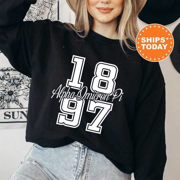 Alpha Omicron Pi Big Year Sorority Sweatshirt | Alpha O Greek Apparel | Sorority Hoodie | Sorority Bid Day Gifts | AOPI Big Little _ 7232g