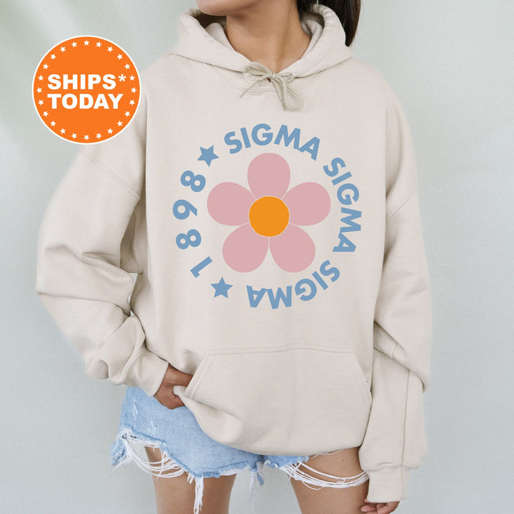 Sigma Sigma Sigma Bright Floral Sorority Sweatshirt | Tri Sigma Hoodie | Big Little Sorority | Greek Sweatshirt | Floral Sweatshirt _ 7459g
