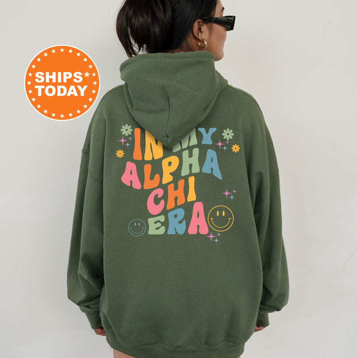 In My Alpha Chi Era | Alpha Chi Omega Rockin' Sorority Sweatshirt | AXO Sorority Merch | Big Little Reveal Gift | Greek Apparel 15721g
