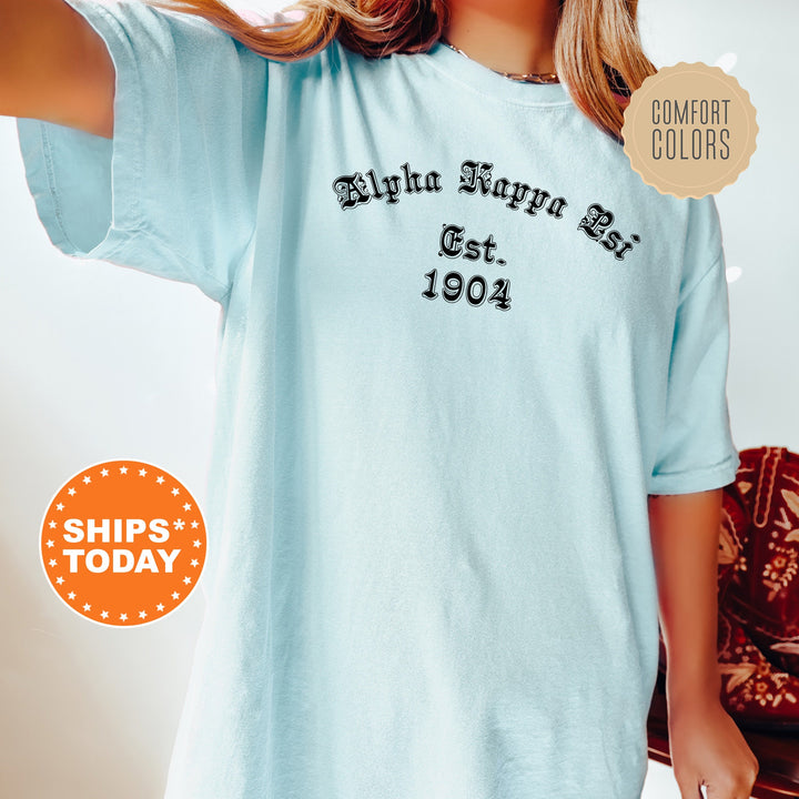Alpha Kappa Psi Old English Coed T-Shirt | AKPsi Fraternity Shirt | Coed Fraternity Gift | Business Fraternity Shirt | Vintage Shirt _ 8815g