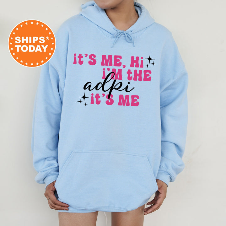 It's Me Hi I'm The ADPI It's Me | Alpha Delta Pi Glimmer Sorority Sweatshirt | Big Little Sorority Gift | Sorority Apparel _ 15878g