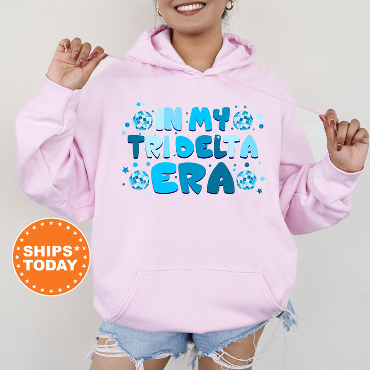In My Tri Delta Era | Delta Delta Delta Blue Disco Sorority Sweatshirt | Greek Sweatshirt | Big Little Reveal Gift | Sorority Merch _ 15809g