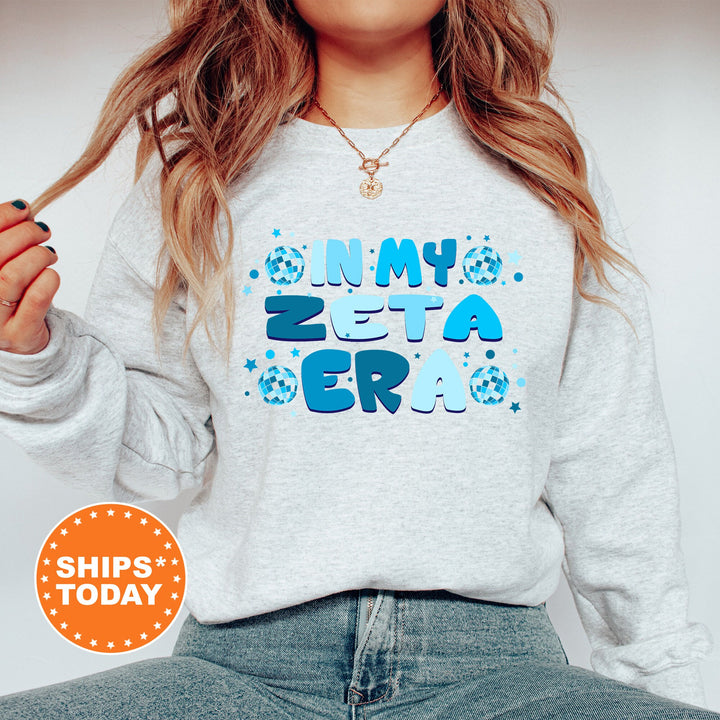 In My Zeta Era | Zeta Tau Alpha Blue Disco Sorority Sweatshirt | Greek Sweatshirt | Big Little Sorority Gifts | Sorority Merch _ 15824g