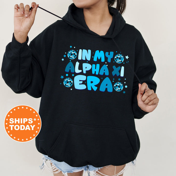 In My Alpha Xi Era | Alpha Xi Delta Blue Disco Sorority Sweatshirt | AXID Greek Sweatshirt | Big Little Gift | Sorority Merch _ 15807g