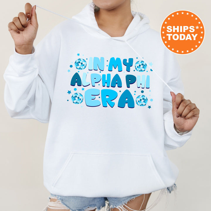 In My Alpha Phi Era | Alpha Phi Blue Disco Sorority Sweatshirt | APHI Greek Sweatshirt | Big Little Sorority Gift | Sorority Merch _ 15804g