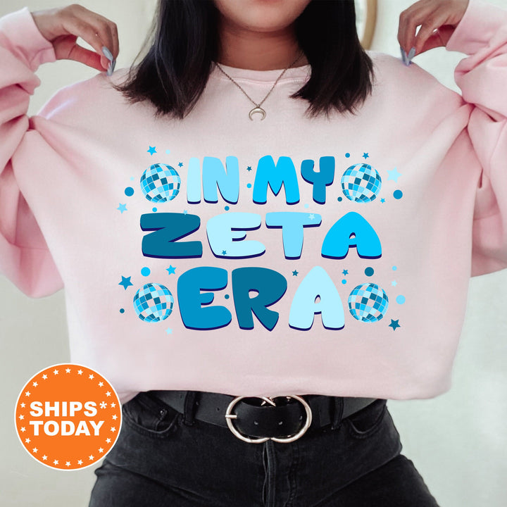 In My Zeta Era | Zeta Tau Alpha Blue Disco Sorority Sweatshirt | Greek Sweatshirt | Big Little Sorority Gifts | Sorority Merch _ 15824g